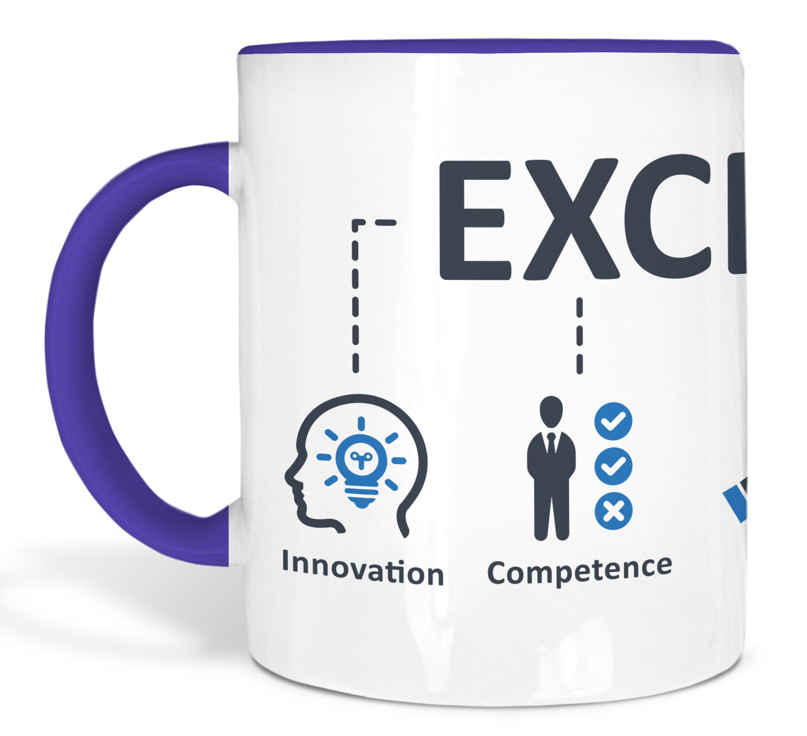 Tasse Dunkelblau mit Logo-Druck