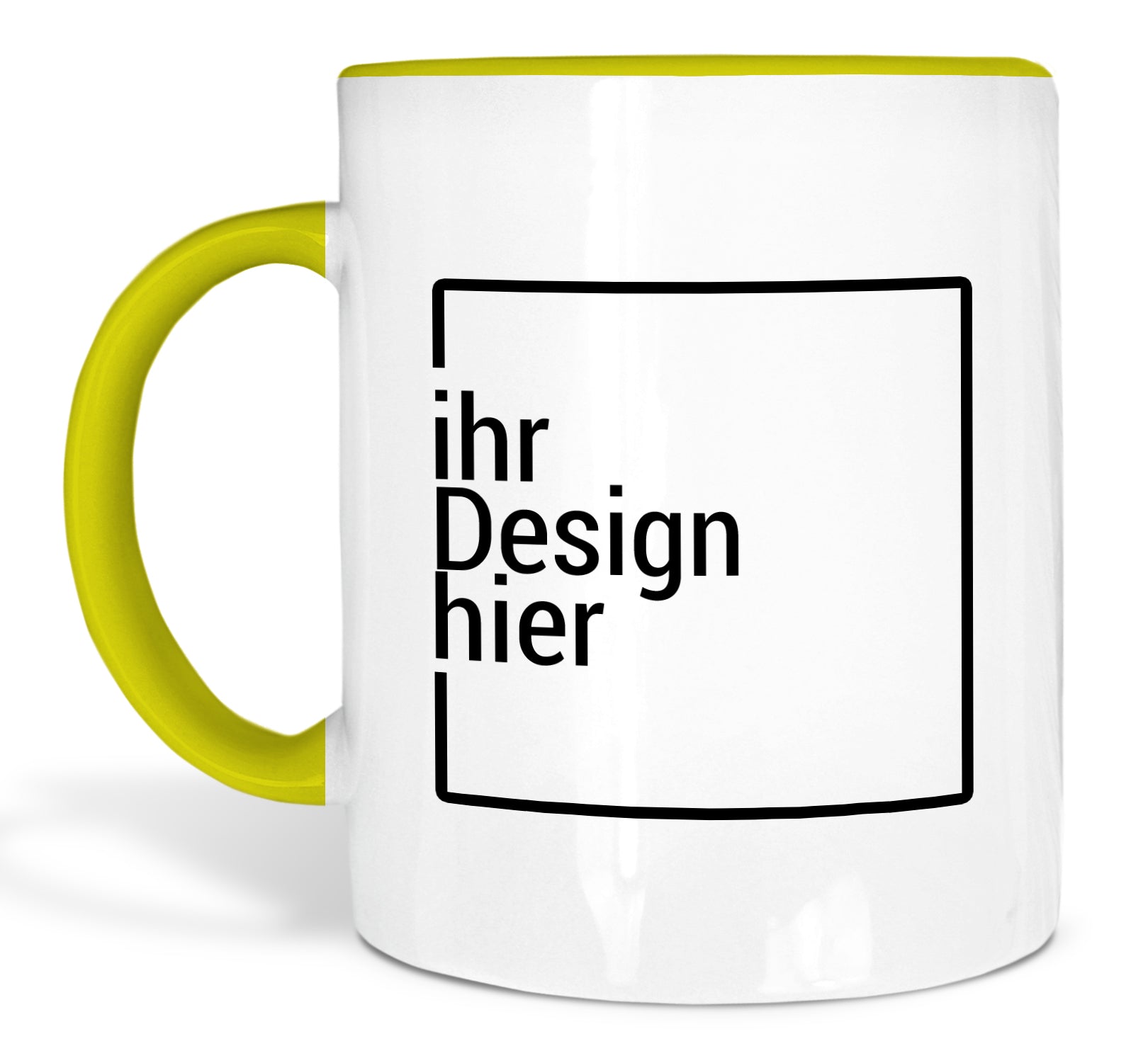 Tasse Gelb mit Logo-Druck