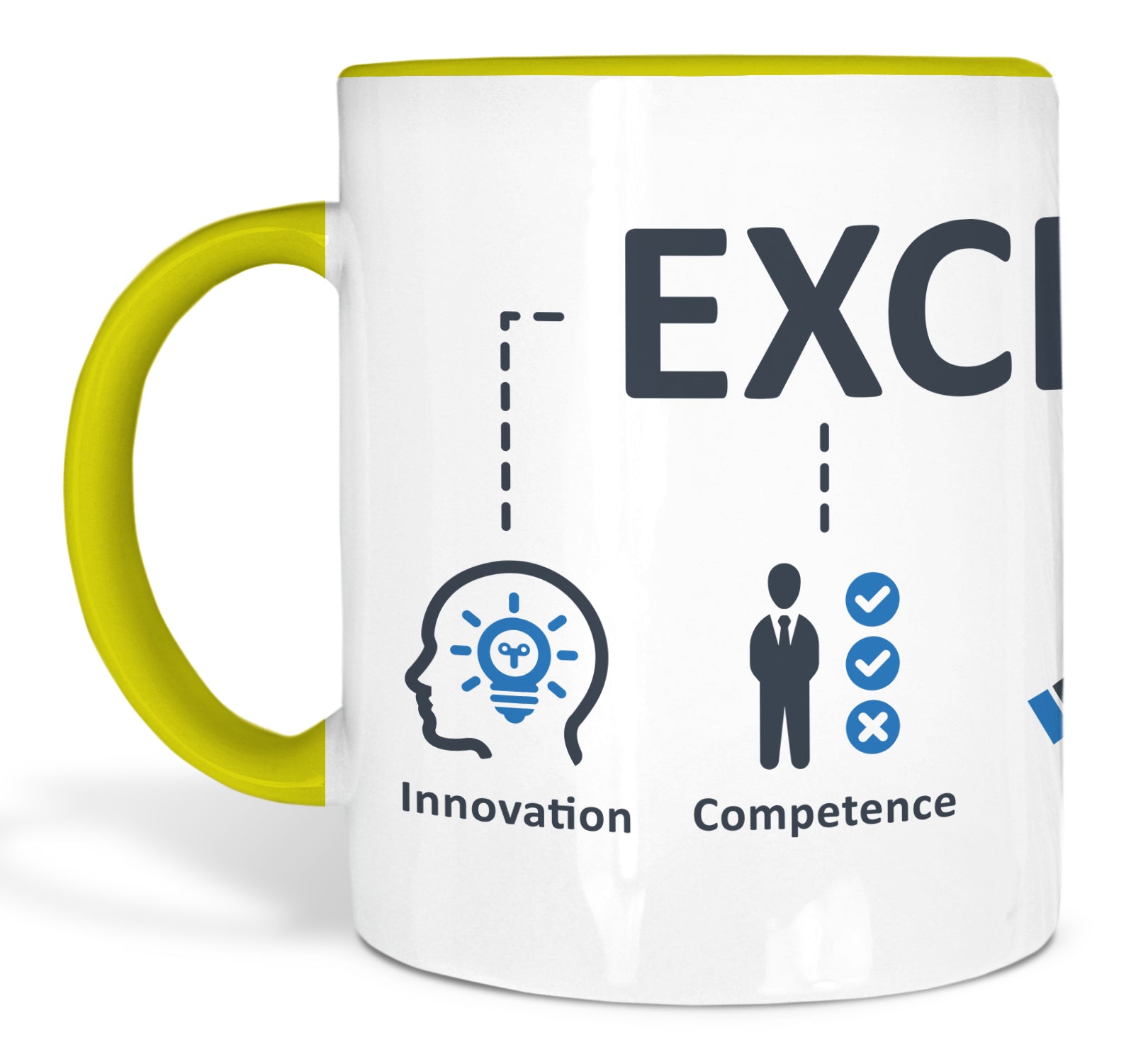 Tasse Gelb mit Logo-Druck