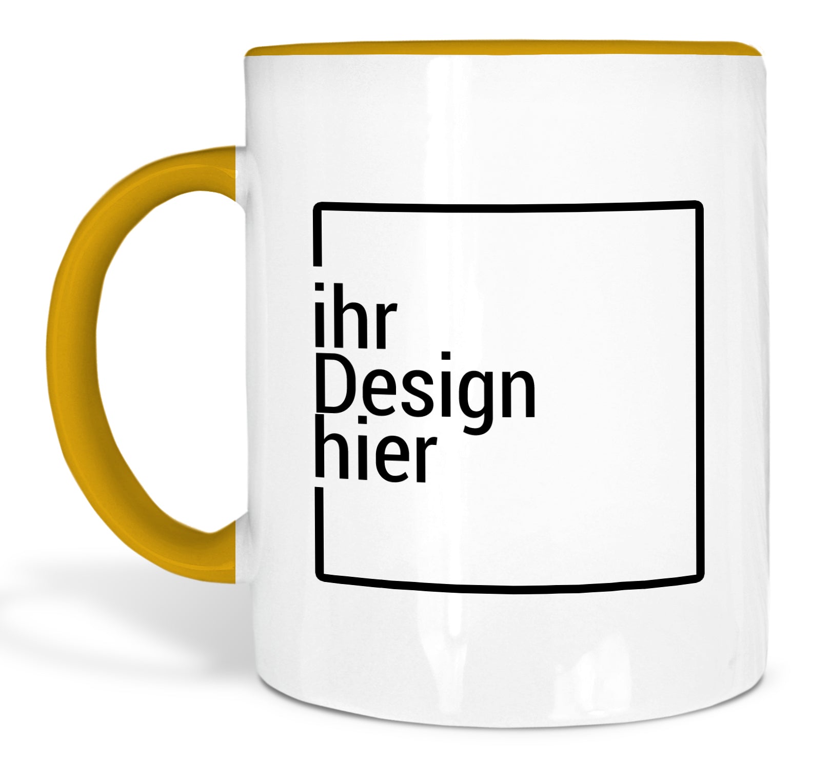 Tasse Goldgelb mit Logo-Druck