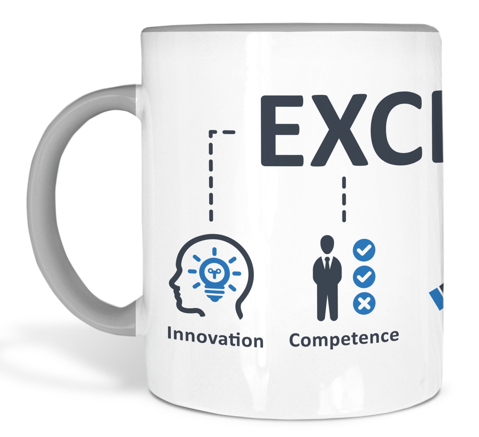 Tasse Grau mit Logo-Druck