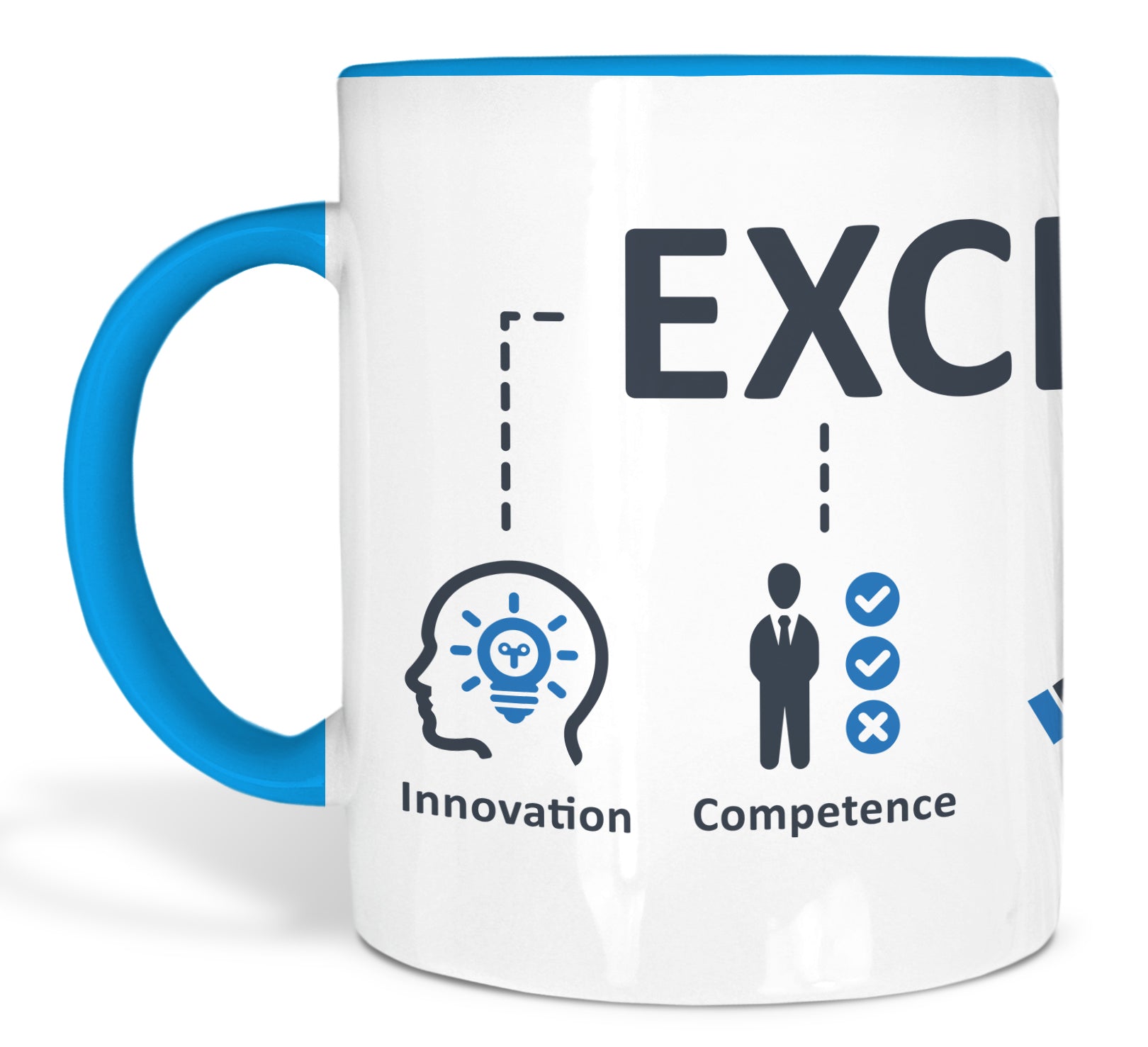 Tasse Hellblau mit Logo-Druck