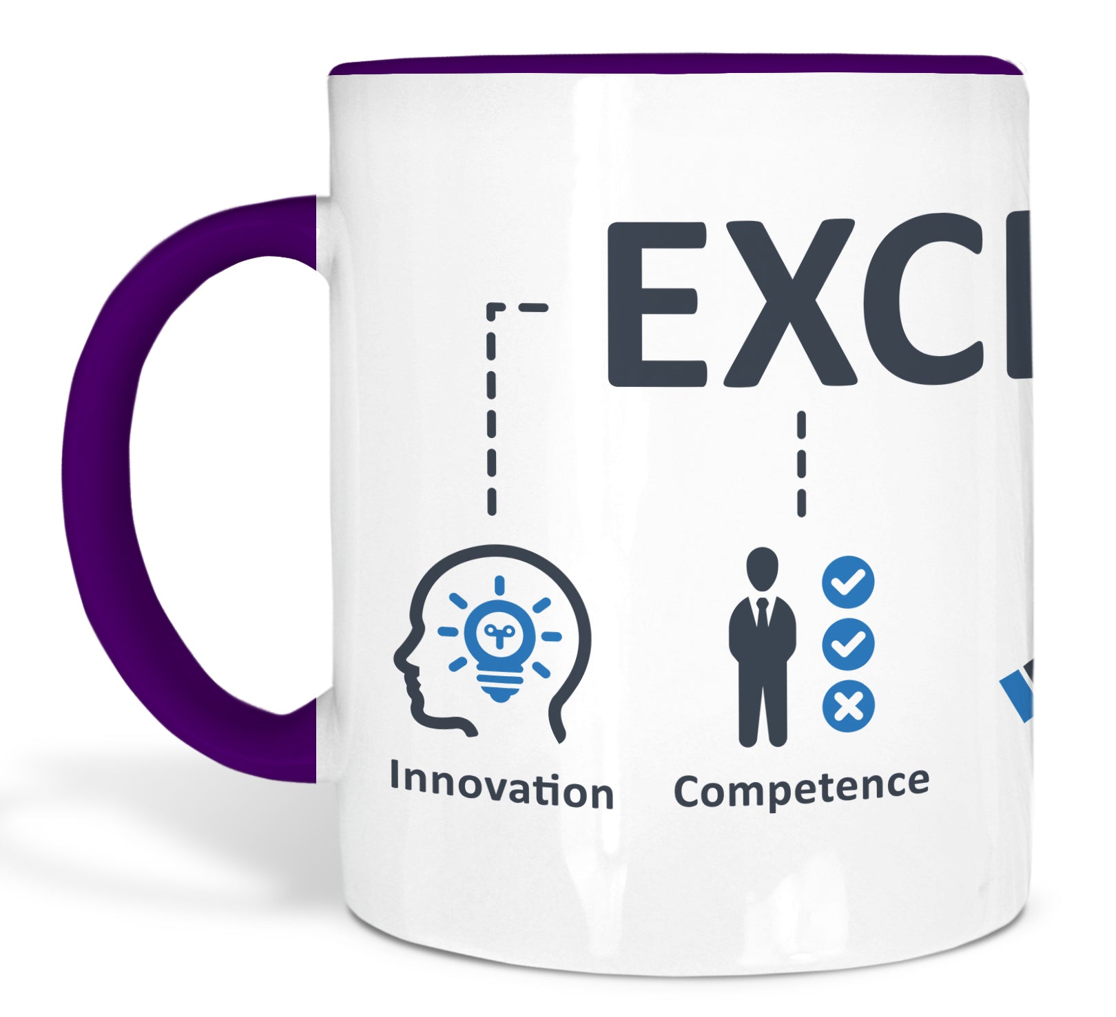 Tasse Violett mit Logo-Druck