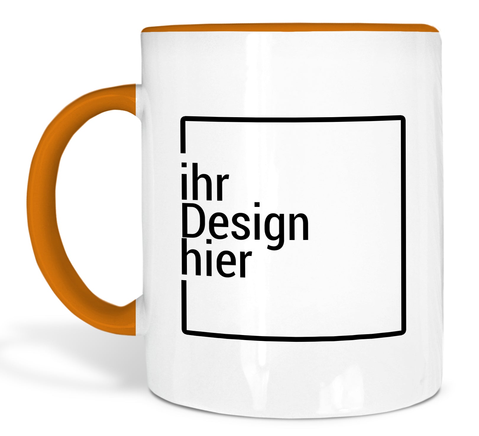 Tasse Orange mit Logo-Druck