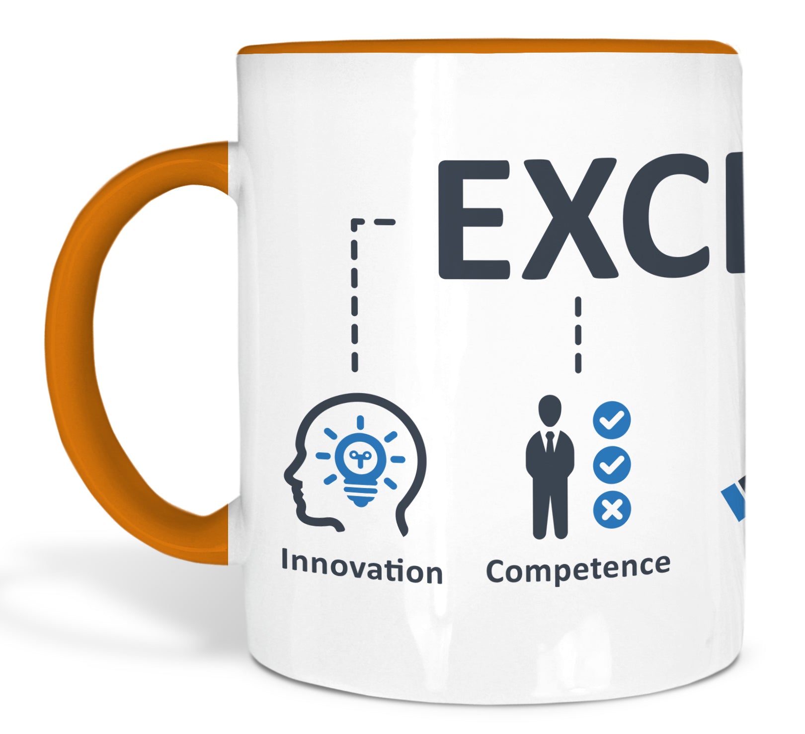 Tasse Orange mit Logo-Druck