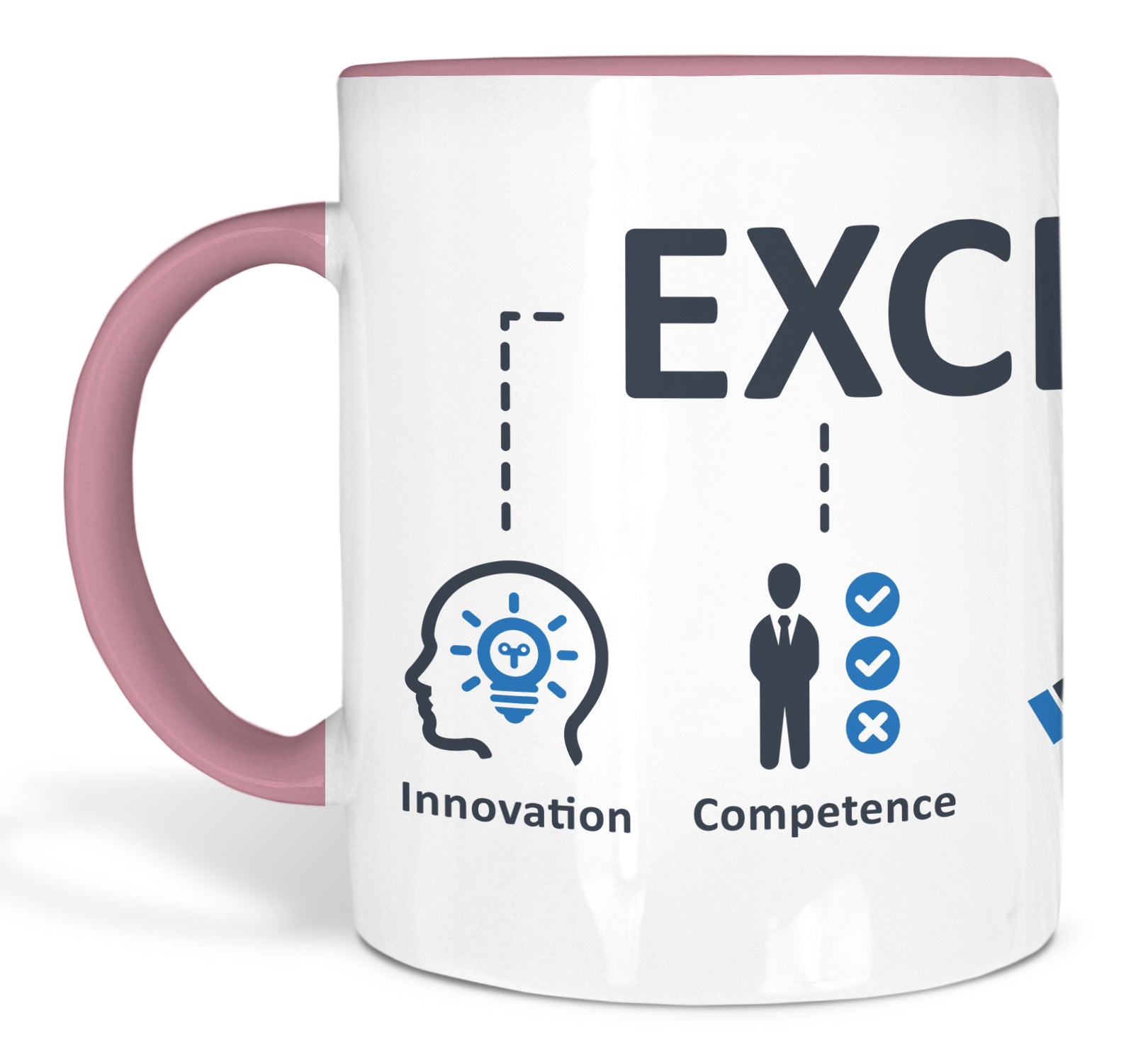 Tasse Rosa mit Logo-Druck