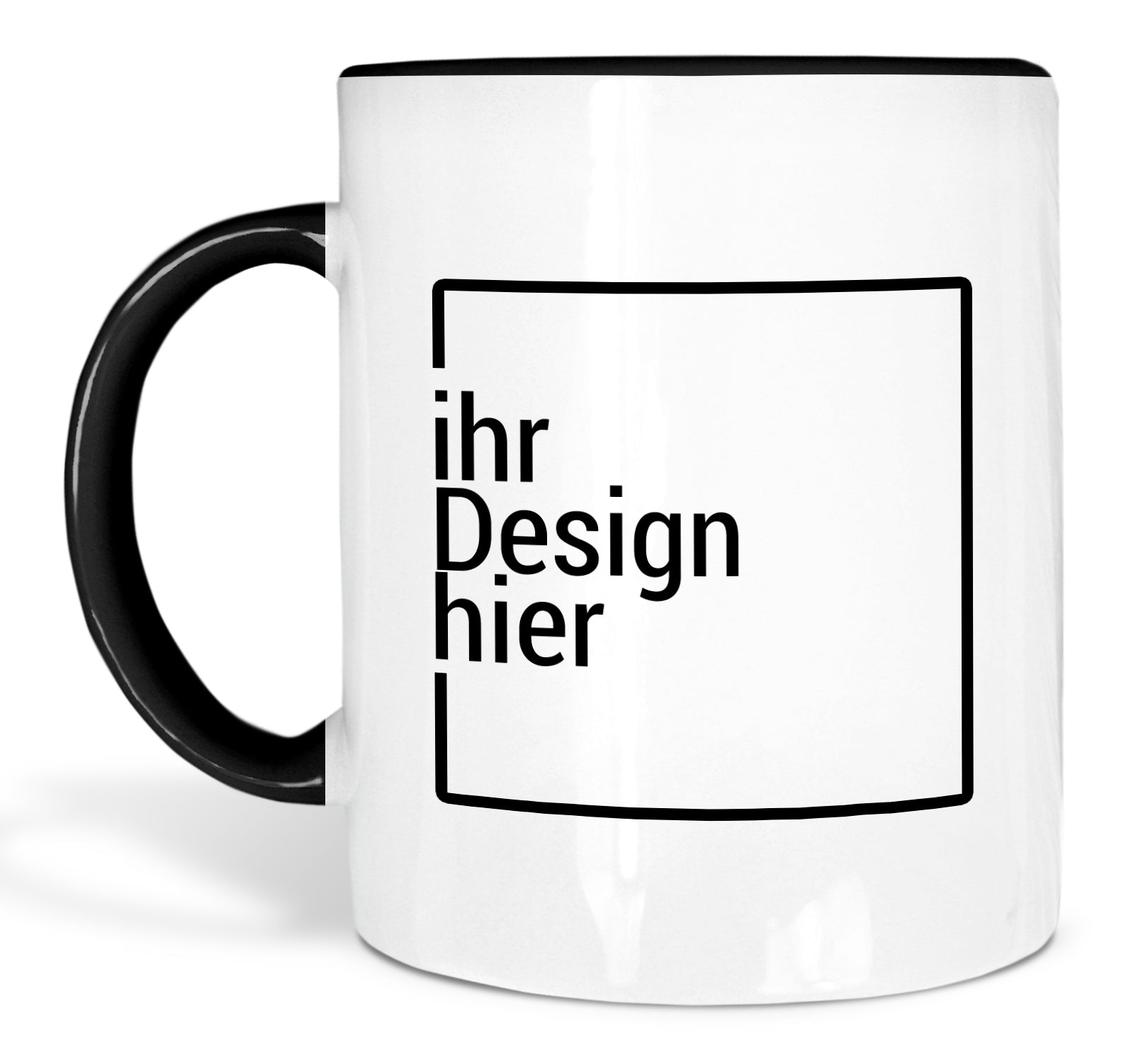Tasse Schwarz mit Logo-Druck