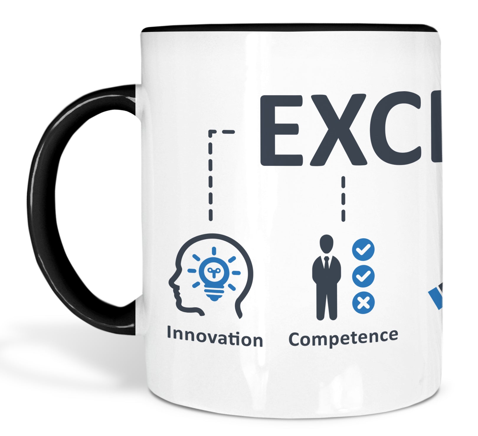 Tasse Schwarz mit Logo-Druck