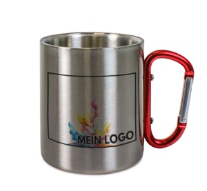 Edelstahltasse mit Karabiner